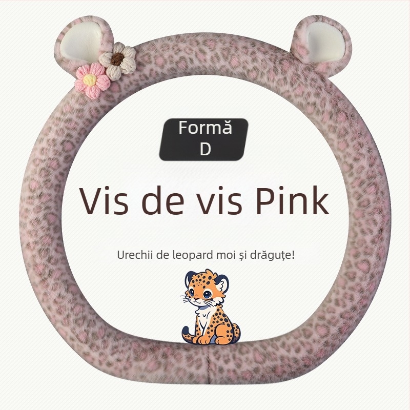 Acoperire volan din pluș - stil original, utilizare iarnă, potrivire universală, material: pluș sintetic