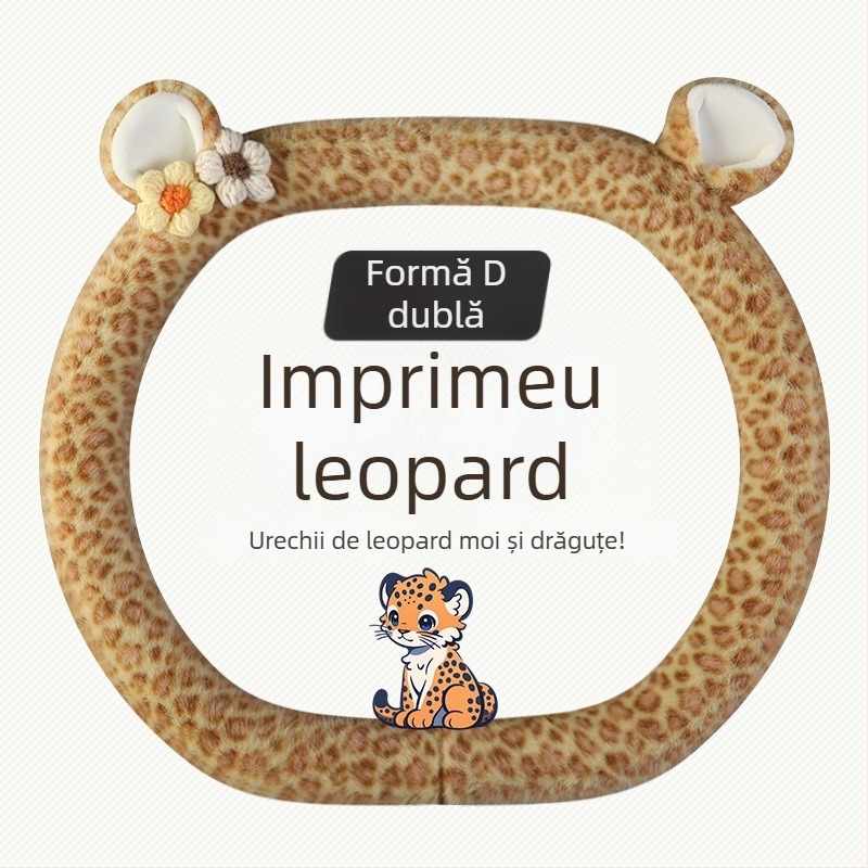 Acoperire volan din pluș - stil original, utilizare iarnă, potrivire universală, material: pluș sintetic