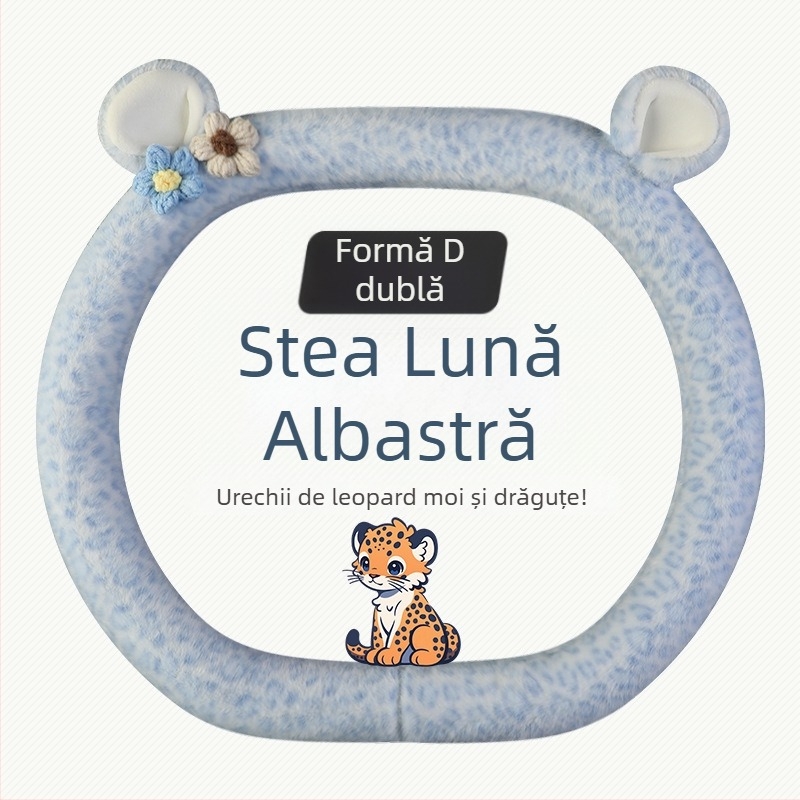 Acoperire volan din pluș - stil original, utilizare iarnă, potrivire universală, material: pluș sintetic