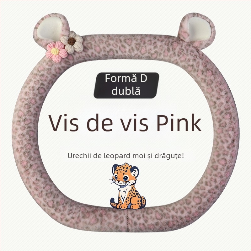 Acoperire volan din pluș - stil original, utilizare iarnă, potrivire universală, material: pluș sintetic