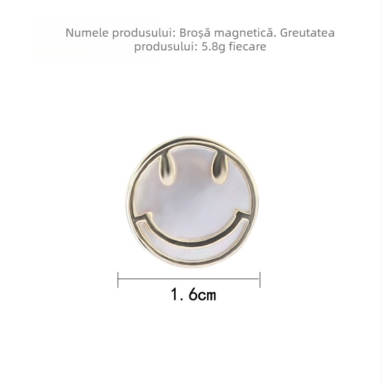 Broșă pentru guler, stil coreean, unisex, aliaj, placare electrolitică