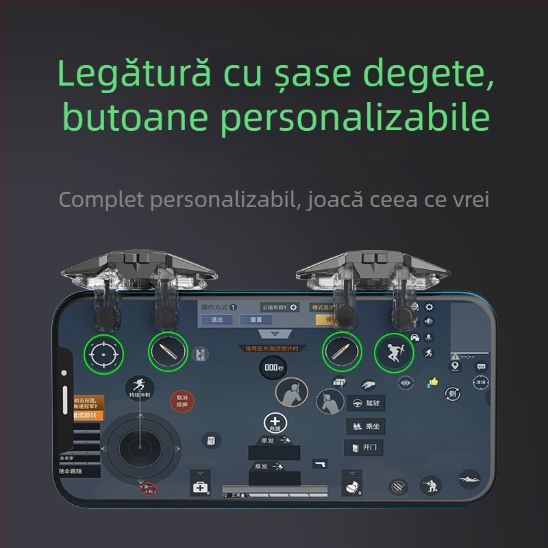 Controler de joc JS-65 pentru Android, interfață USB, conectivitate wireless, fără vibrații, ABS+metal construcție, 31 g
