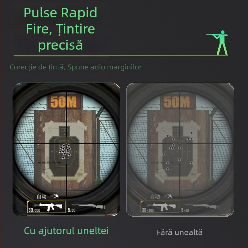 Controler de joc JS-65 pentru Android, interfață USB, conectivitate wireless, fără vibrații, ABS+metal construcție, 31 g