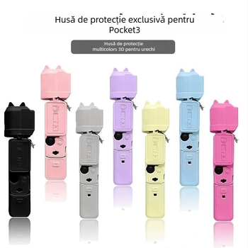 Carcasă din silicon Pocket3 pentru DJI Osmo Pocket 3, cu protecție a obiectivului și capac de praf