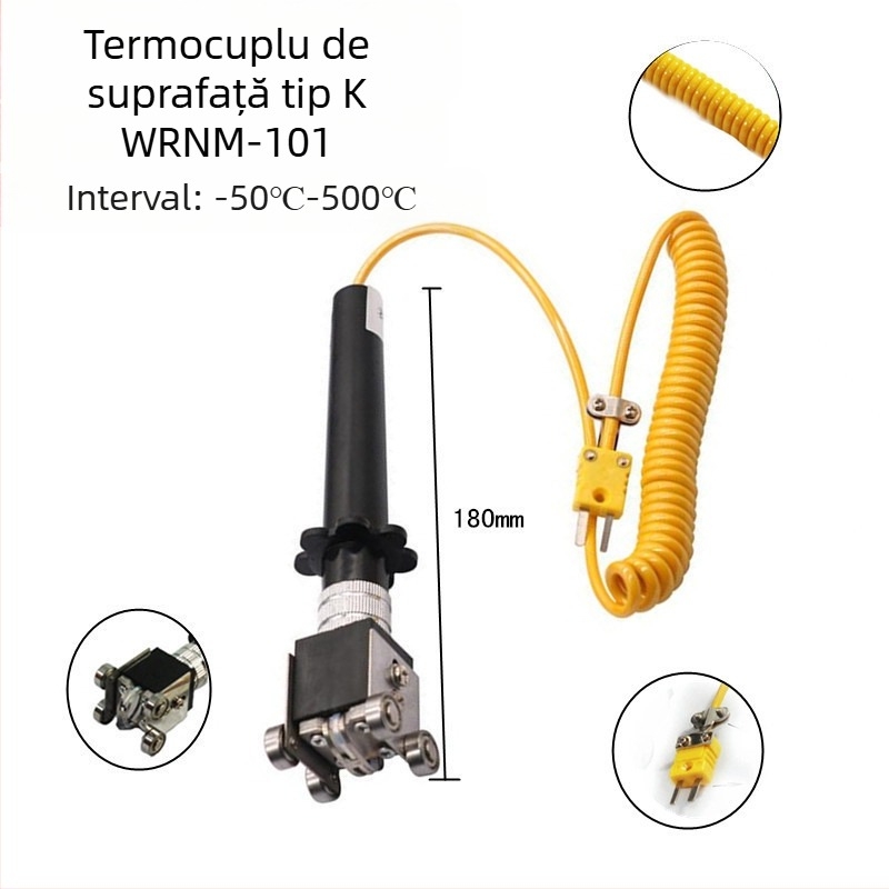 YD1310 Termometru digital - Termometru electronic industrial cu sondă NR, intervalul 0–1300°C, rezoluție 0.5°C, precizie Clasa 1.0