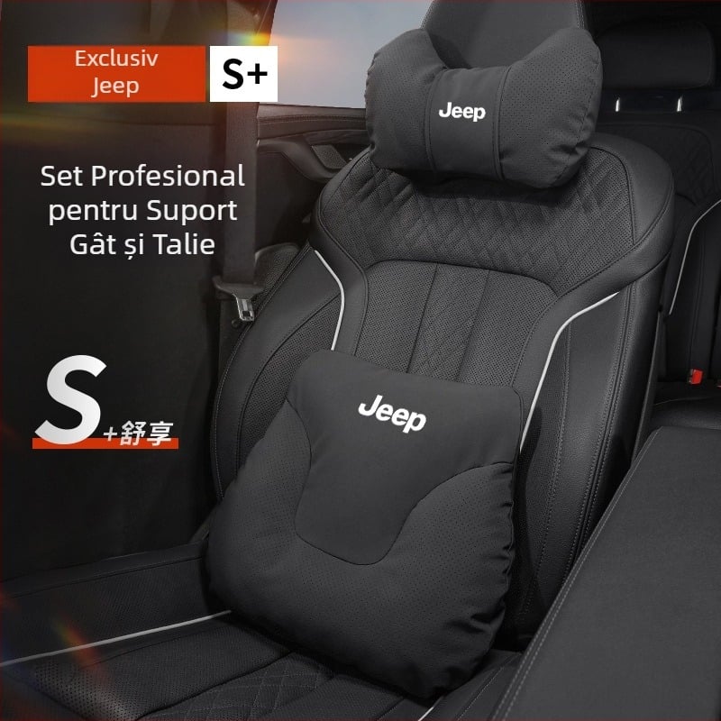 Perne pentru gât și pernă lombară pentru Jeep – decor interior Wrangler, Compass, Liberty, Renegade