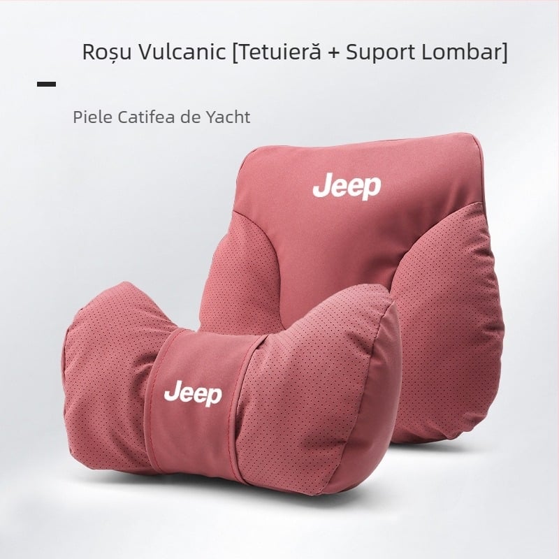 Perne pentru gât și pernă lombară pentru Jeep – decor interior Wrangler, Compass, Liberty, Renegade