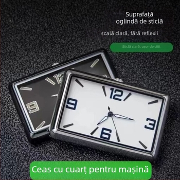 Ceas pătrat pentru mașină, corp din aliaj, design cu unghi reglabil, senzor de temperatură a apei, origine: Dongguan