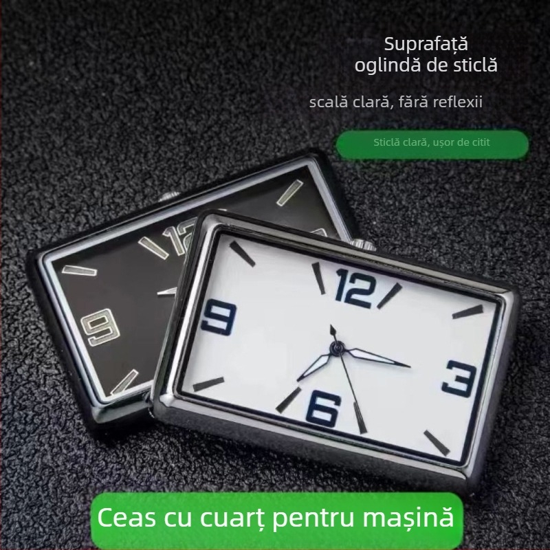 Ceas pătrat pentru mașină, corp din aliaj, design cu unghi reglabil, senzor de temperatură a apei, origine: Dongguan