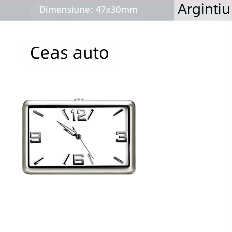 Ceas pătrat pentru mașină, corp din aliaj, design cu unghi reglabil, senzor de temperatură a apei, origine: Dongguan