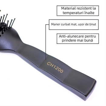 Pieptan de styling pentru bărbați — pentru păr scurt, aspect pufos și buclat, anti-static, stil cu spatele pieptănat