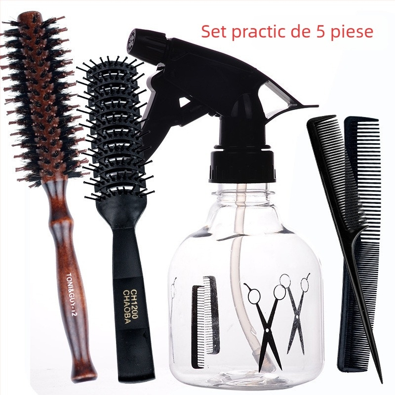 Pieptan de styling pentru bărbați — pentru păr scurt, aspect pufos și buclat, anti-static, stil cu spatele pieptănat