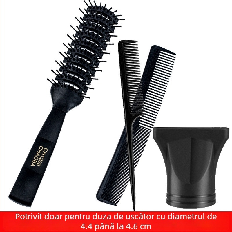 Pieptan de styling pentru bărbați — pentru păr scurt, aspect pufos și buclat, anti-static, stil cu spatele pieptănat