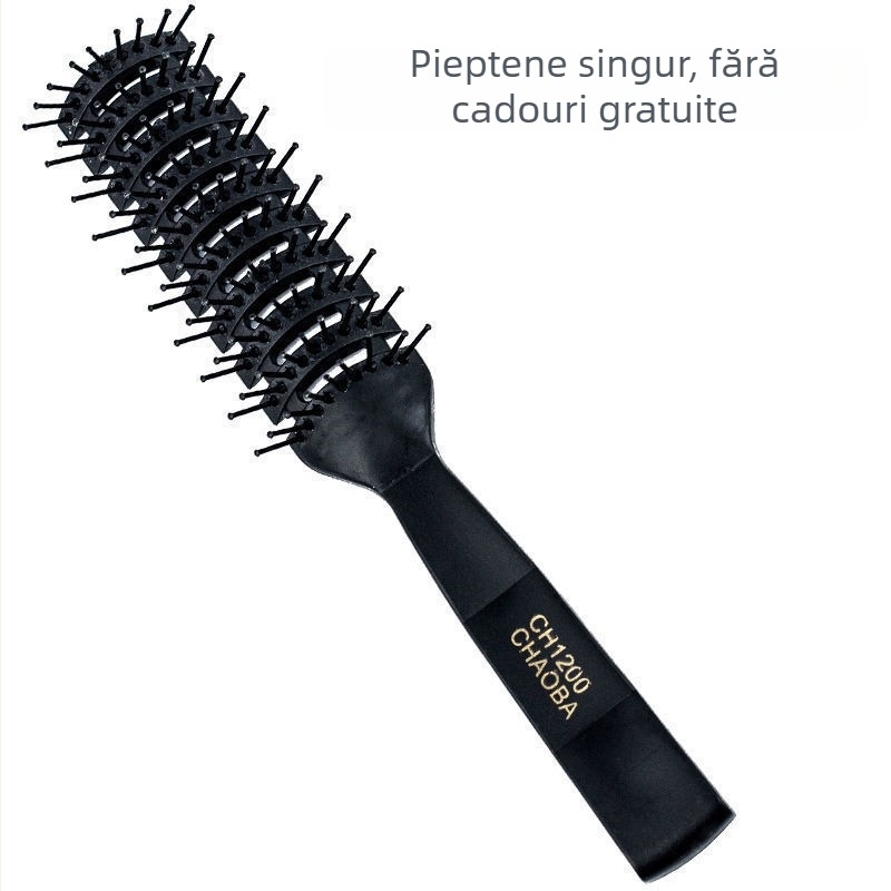 Pieptan de styling pentru bărbați — pentru păr scurt, aspect pufos și buclat, anti-static, stil cu spatele pieptănat