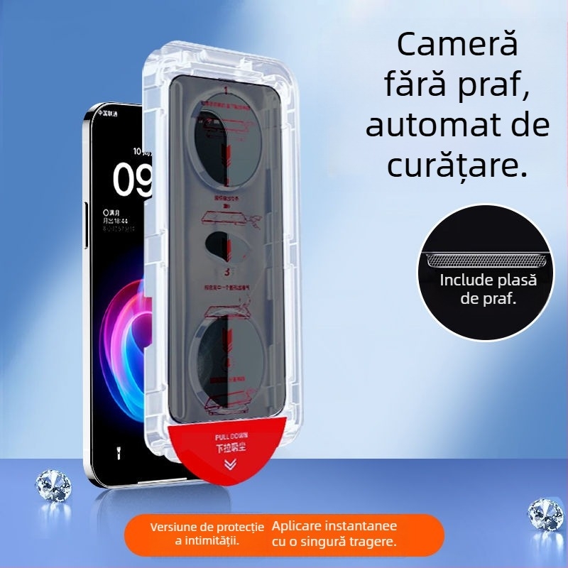 Protecție ecran sticlă pentru iPhone – anti-peep, acoperire completă, anti-amprente, anti-lumină albastră