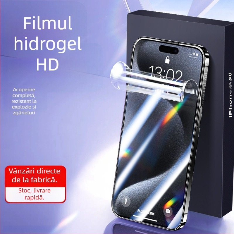 Protecție ecran sticlă pentru iPhone – anti-peep, acoperire completă, anti-amprente, anti-lumină albastră