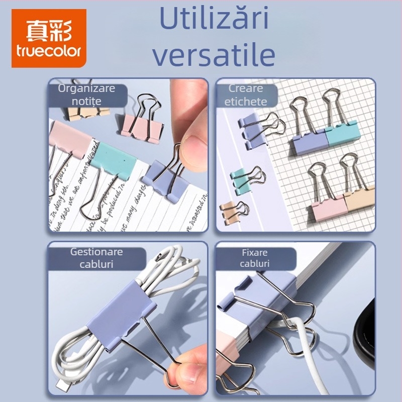 Clipuri metalice pentru documente, design dovetail, model Dovetail clip, serie multifuncțională pentru birou