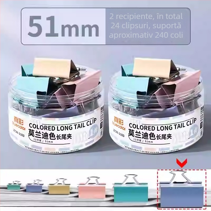 Clipuri metalice pentru documente, design dovetail, model Dovetail clip, serie multifuncțională pentru birou