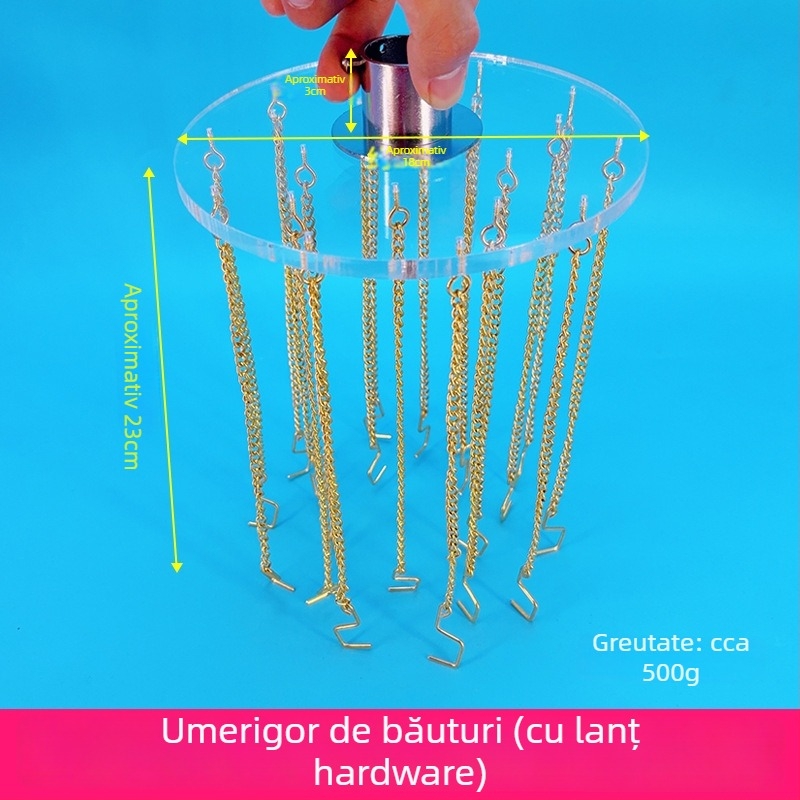 Accesor PVC pentru mașina de prins băuturi, 18×23 cm, 20 cârlige, interfață clește