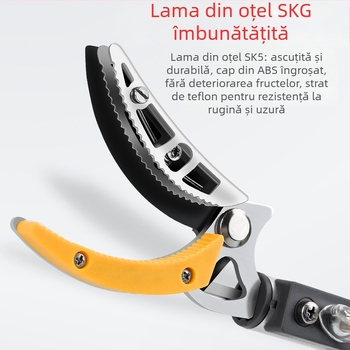 Foarfece telescopice pentru culesul fructelor, cu rază extinsă pentru crengi înalte; MYTEC; potrivite pentru lychee, loquat și longan