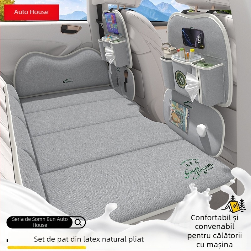 Pat de călătorie din latex pentru mașină – pat pliabil multifuncțional pentru bancheta din spate; Material: 38231866503; Funcție: Somn; Capacitate de încărcare: 150 kg; Greutate: 5115; Fără umflare.