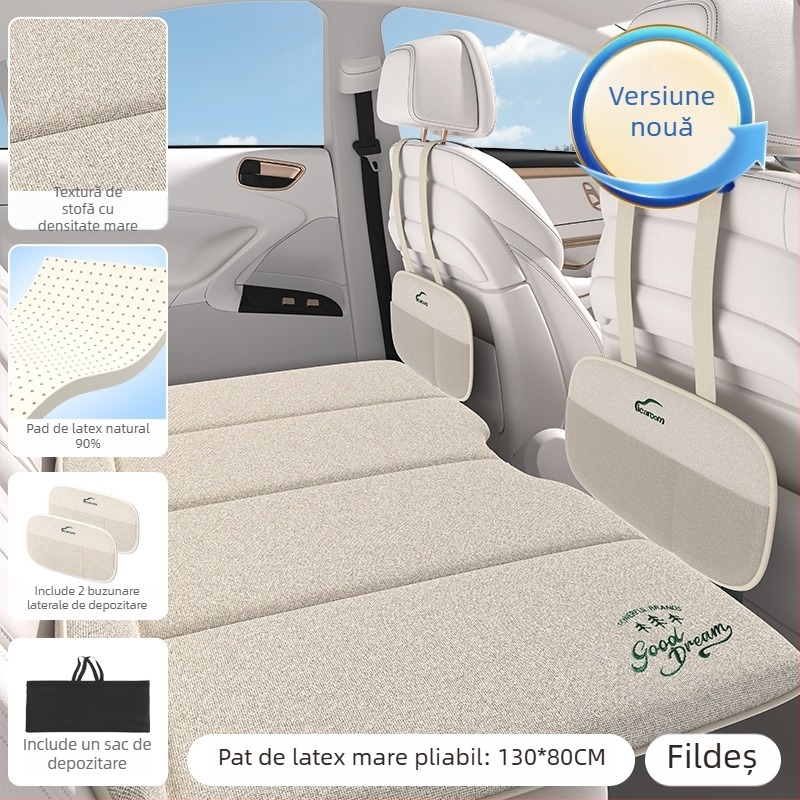 Pat de călătorie din latex pentru mașină – pat pliabil multifuncțional pentru bancheta din spate; Material: 38231866503; Funcție: Somn; Capacitate de încărcare: 150 kg; Greutate: 5115; Fără umflare.