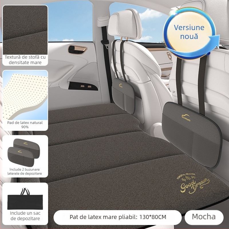 Pat de călătorie din latex pentru mașină – pat pliabil multifuncțional pentru bancheta din spate; Material: 38231866503; Funcție: Somn; Capacitate de încărcare: 150 kg; Greutate: 5115; Fără umflare.