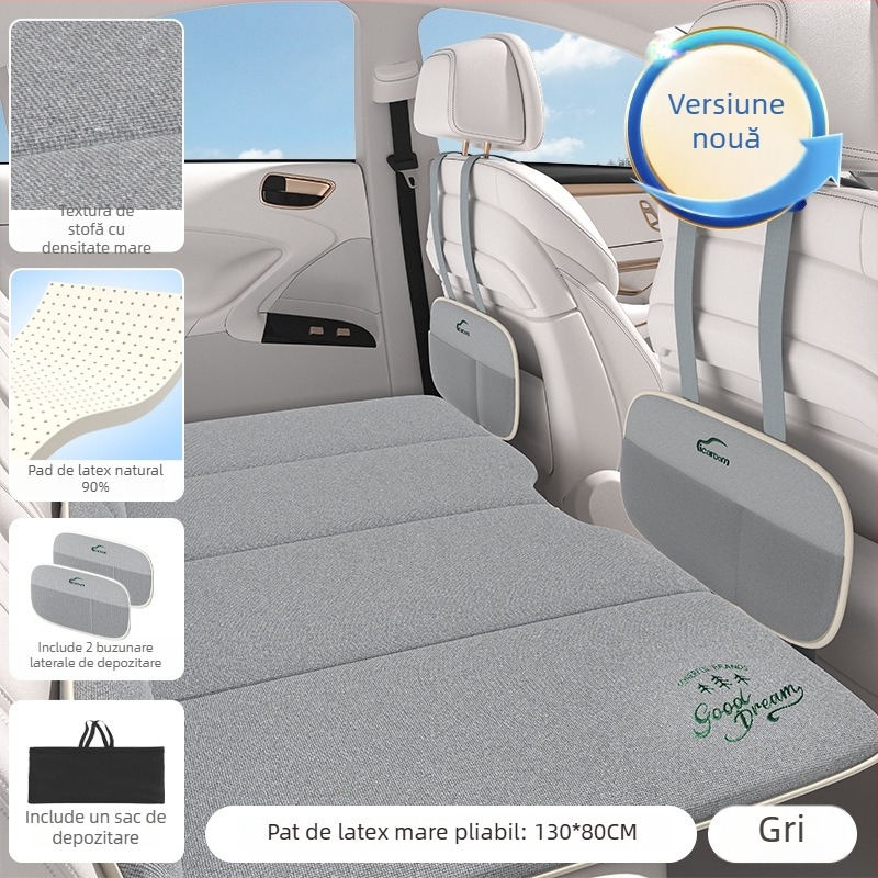 Pat de călătorie din latex pentru mașină – pat pliabil multifuncțional pentru bancheta din spate; Material: 38231866503; Funcție: Somn; Capacitate de încărcare: 150 kg; Greutate: 5115; Fără umflare.