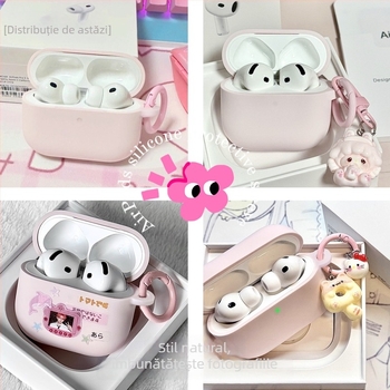 Carcasă de protecție pentru AirPods Pro 3 și AirPods Generația a 4-a – silicon, turnare prin injecție, compatibil cu Apple