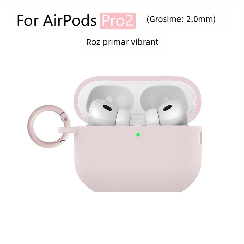 Carcasă de protecție pentru AirPods Pro 3 și AirPods Generația a 4-a – silicon, turnare prin injecție, compatibil cu Apple