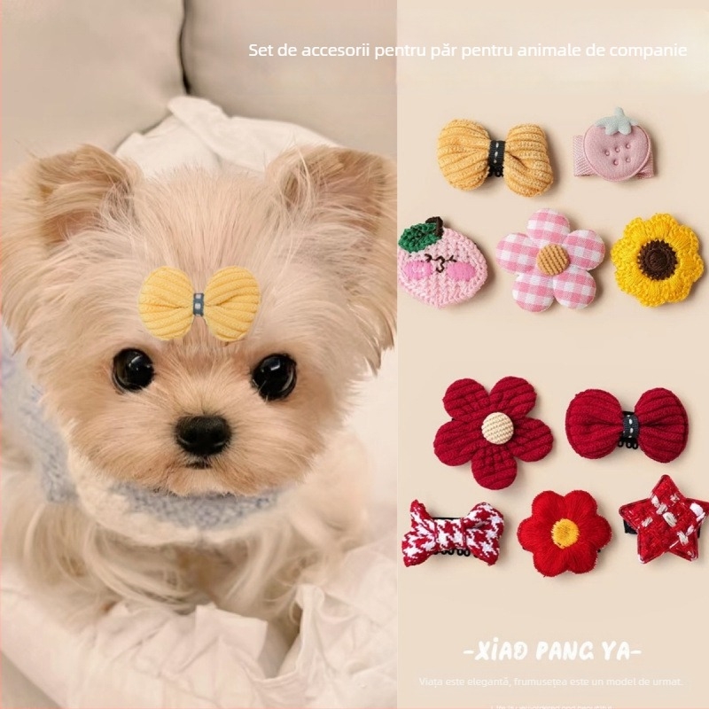 Clip de păr pentru animale de companie, stil dulce, potrivit pentru câini și pisici, utilizare universală