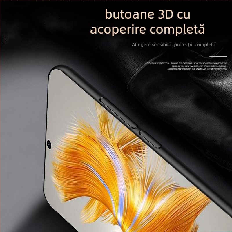 Husă din piele pentru Huawei, cu protecție anti-cadere, anti-derapare, finisaj prin presare la cald, model Crazy Horse
