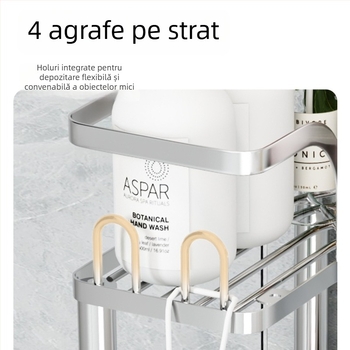 Wo cube Raft din oțel inoxidabil pentru colțul băii, raft triunghiular în picioare cu 2 etaje, design modern minimalist, capacitate de încărcare ridicată