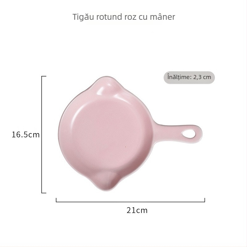 Farfurie de porțelan, formă neregulată, stil japonez, glazură monocromă, compatibil cu microunde