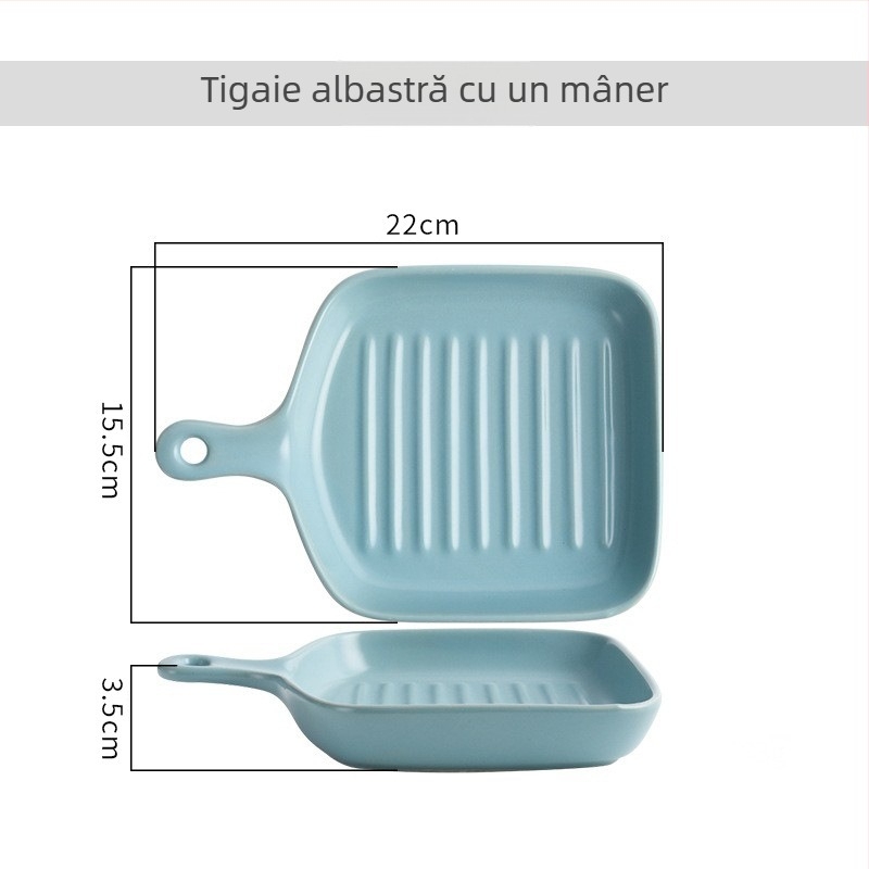 Farfurie de porțelan, formă neregulată, stil japonez, glazură monocromă, compatibil cu microunde