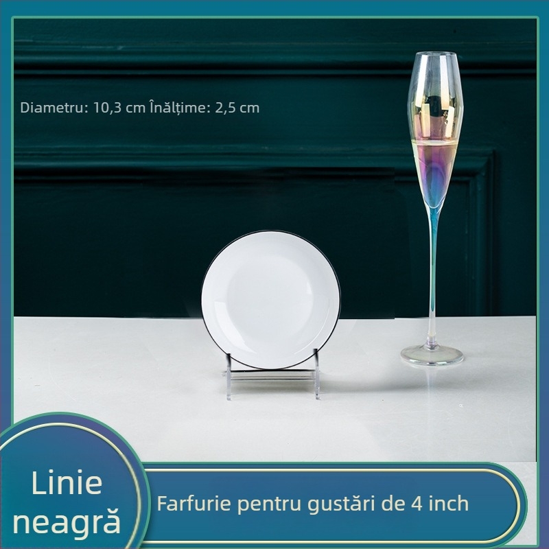 Vas porțelan japonez, formă rotundă, compatibil cu microunde, finisaj sub glazură