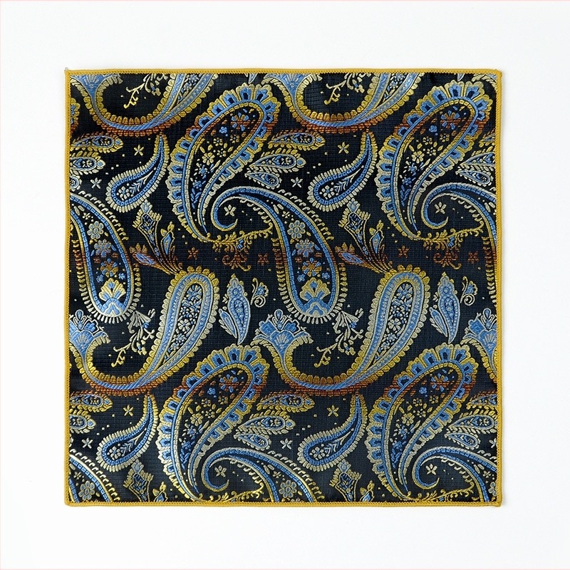 Set trei piese pentru bărbați, pentru afaceri: cravată, papion, batistă în model Paisley Jacquard