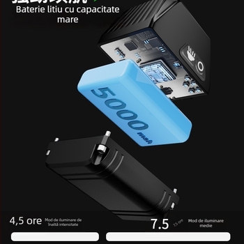 Lumină frontală pentru bicicletă, pentru drum și MTB, far de noapte cu computer de bicicletă integrat, baterie cu durată lungă