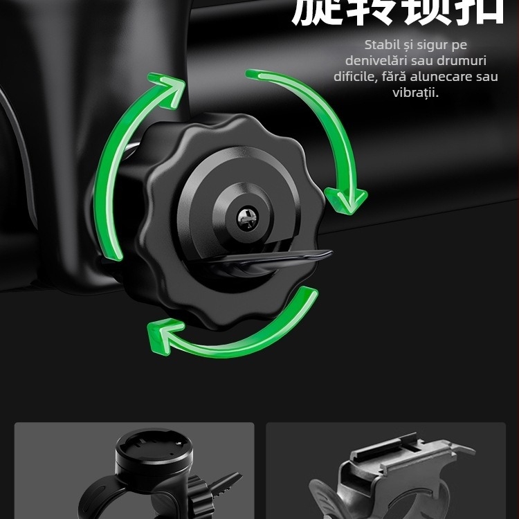 Lumină frontală pentru bicicletă, pentru drum și MTB, far de noapte cu computer de bicicletă integrat, baterie cu durată lungă