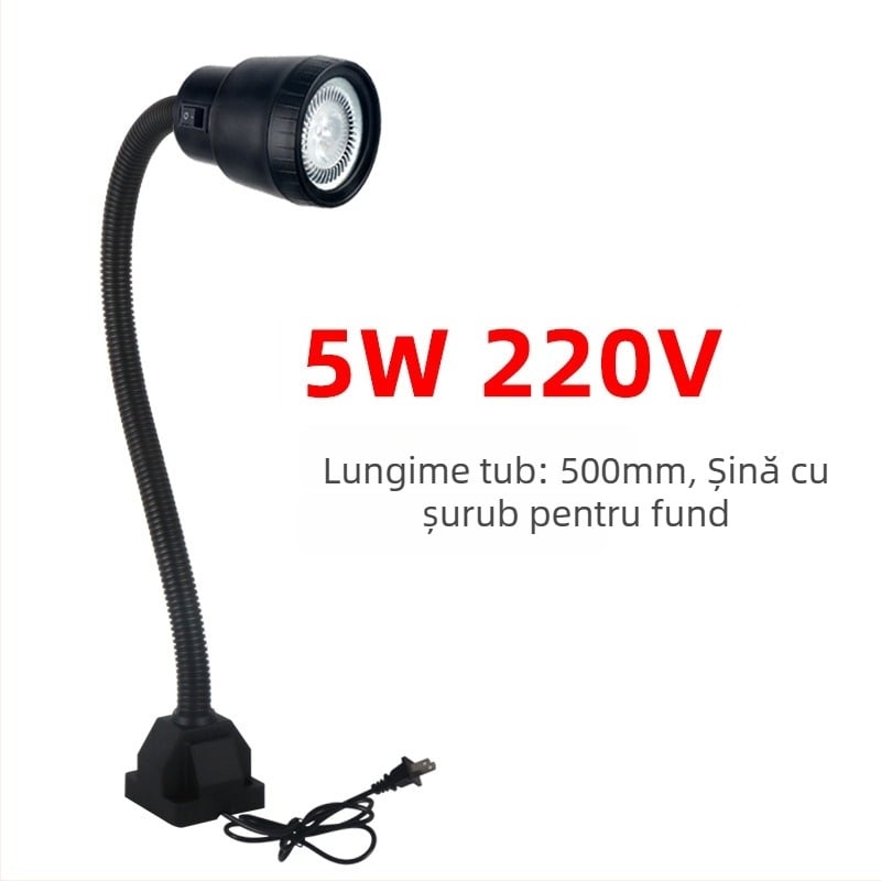 Lampă pentru mașini-unelte – LED, montaj magnetic, tensiune dublă 24V/220V (Brand: Nine; Authorized private brands: Yes; Type: Lamps)