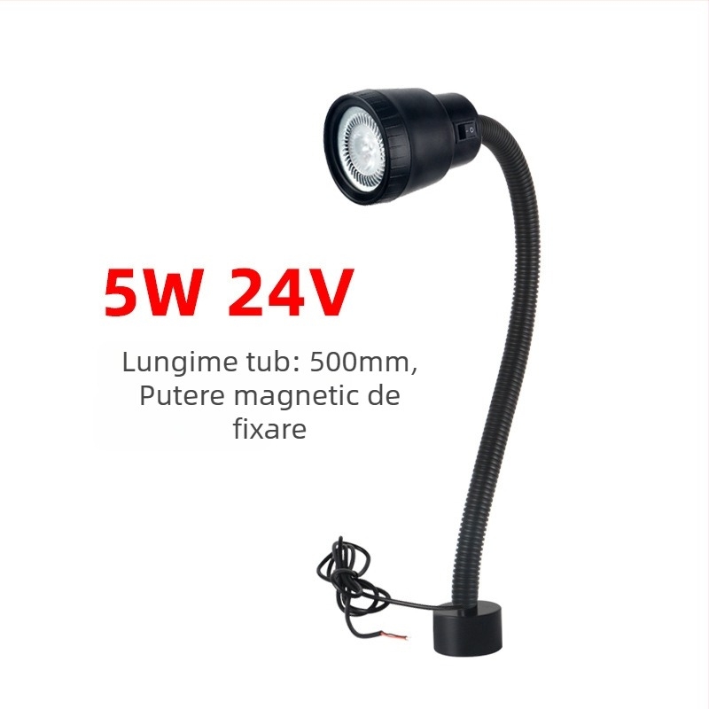 Lampă pentru mașini-unelte – LED, montaj magnetic, tensiune dublă 24V/220V (Brand: Nine; Authorized private brands: Yes; Type: Lamps)