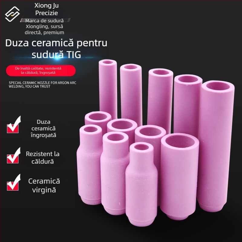 Duza ceramică pentru sudură cu arc de argon – seria WP (WP18/17/26, QQ300, QS300), capac ceramic inversat, seria 13N10N