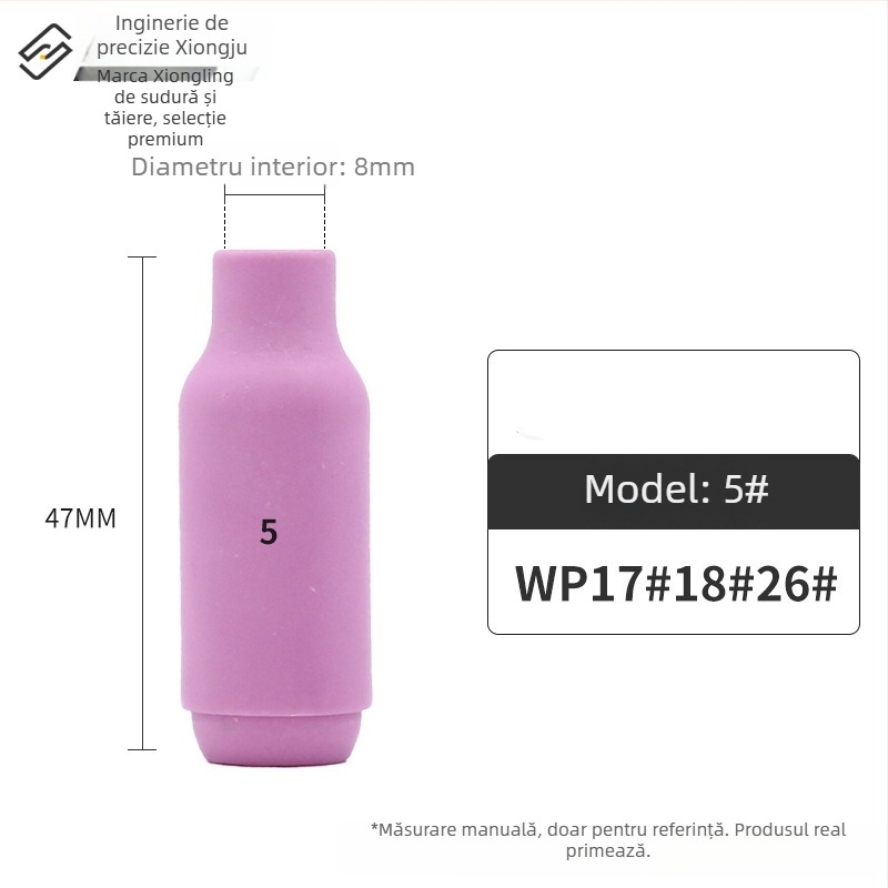 Duza ceramică pentru sudură cu arc de argon – seria WP (WP18/17/26, QQ300, QS300), capac ceramic inversat, seria 13N10N