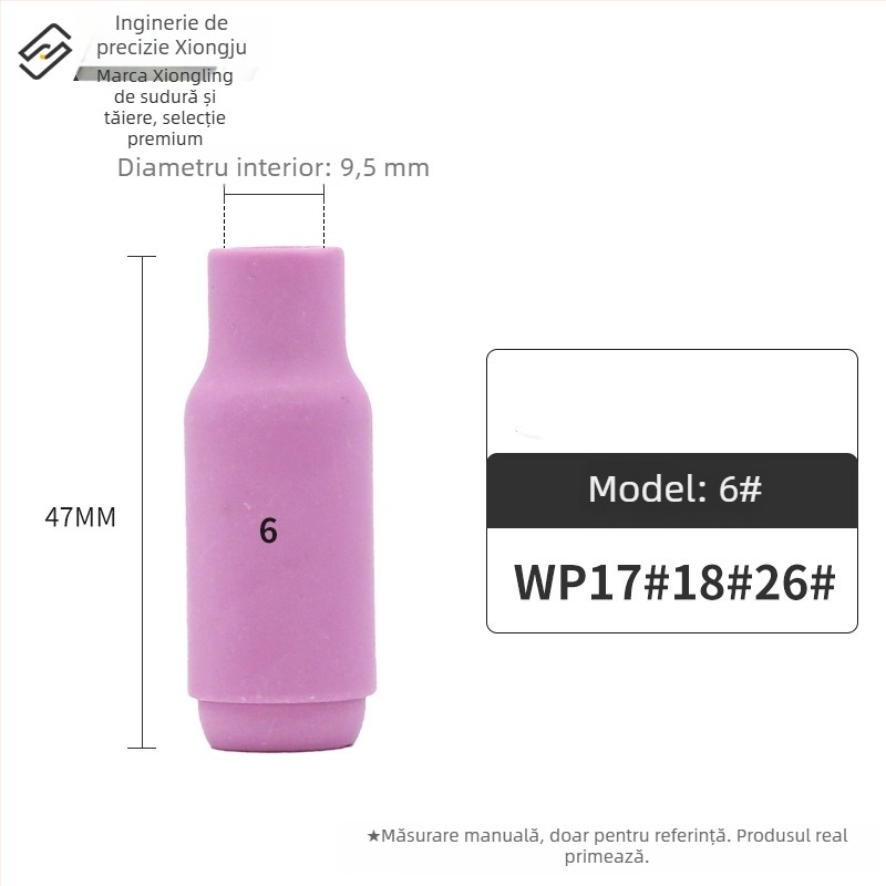 Duza ceramică pentru sudură cu arc de argon – seria WP (WP18/17/26, QQ300, QS300), capac ceramic inversat, seria 13N10N