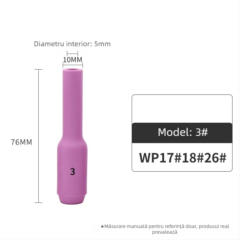 Duza ceramică pentru sudură cu arc de argon – seria WP (WP18/17/26, QQ300, QS300), capac ceramic inversat, seria 13N10N