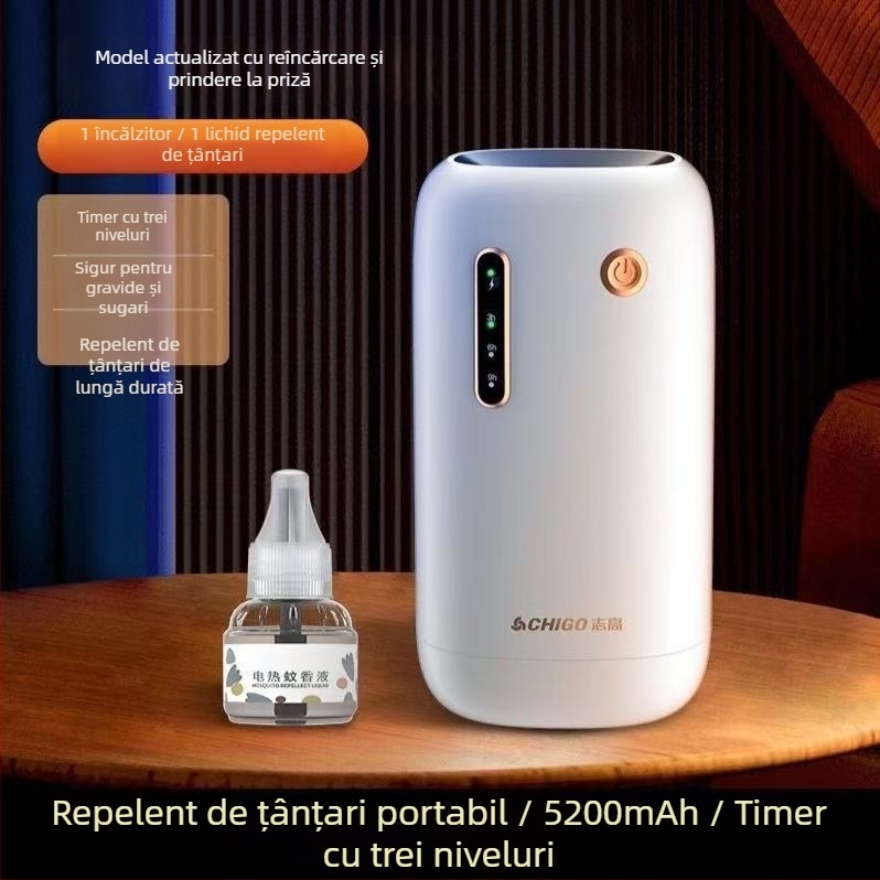 Ucide Țânțari wireless, încărcare USB, pentru interior și exterior, model Chigo LBH107, LED, acoperire 21–30㎡, baterie încorporată 501–800 mAh, autonomie 6–8 h