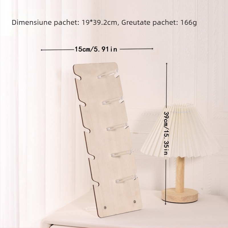 Suport din lemn pentru depozitarea ochelarilor, cinci etaje, structură din placă multistrat, tăiere cu laser, carcasă din lemn, modelul 3015