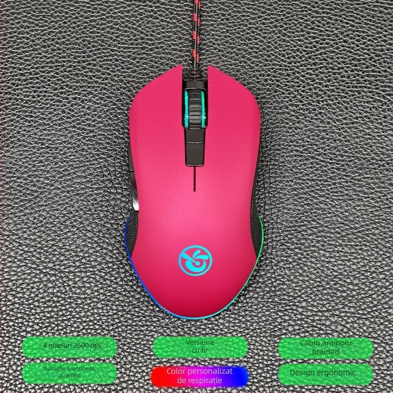 M6 mouse wireless Bluetooth 5.2, mod dual 2.4G/Bluetooth, încărcare USB-C, 2400dpi, 6 butoane, design ergonomic