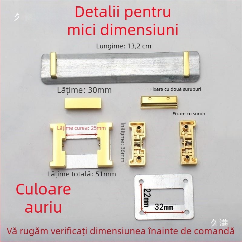 Cleme de închidere pentru geantă din metal, cu forme I și H și arc – hardware DIY pentru genți
