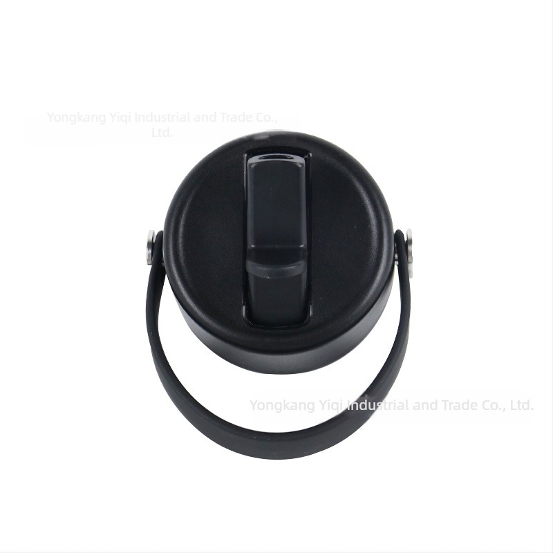 Sticlă de băut cu capac transparent de protecție împotriva prafului, mâner cu șurub rabatabil, capac pentru paiul de băut direct și gură din silicon — Material: Plastic; Imprimare logo disponibilă; Personalizare: Da; Calitate premium; Stil modern minimalis